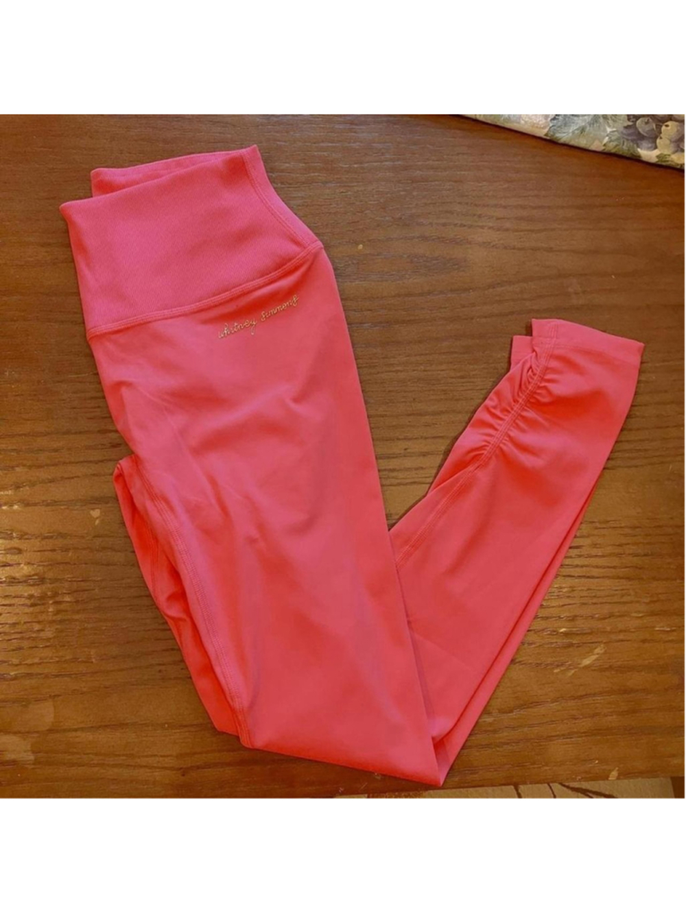 Gymshark Whitney Simmons Coral Pink V2 Ruched Leggings
